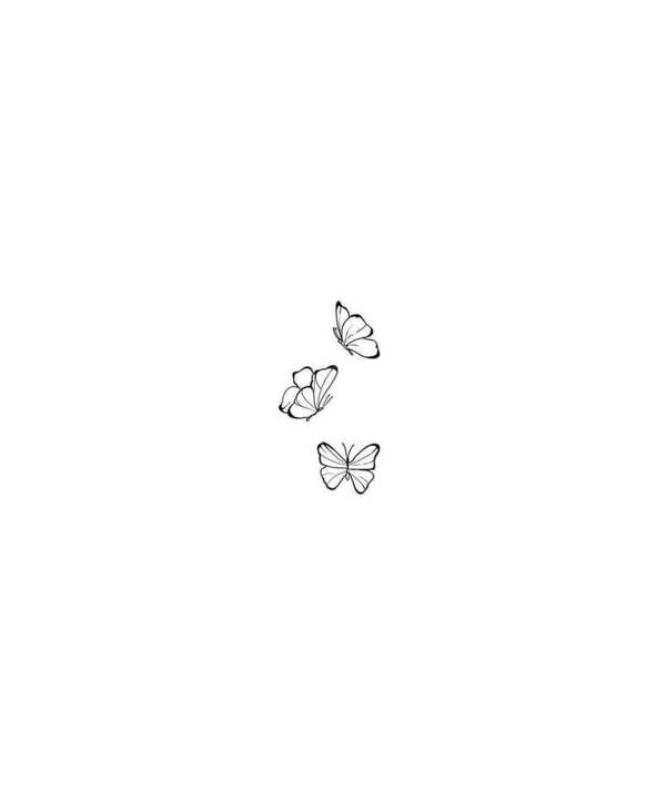 Triple Butterfly tattoo
