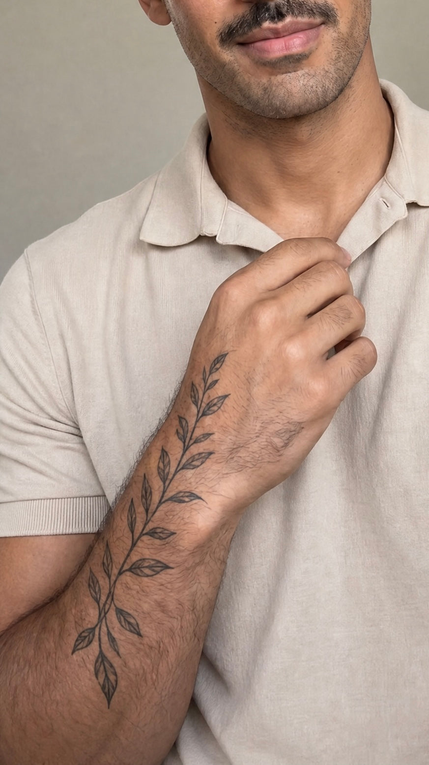 Flower string tattoo
