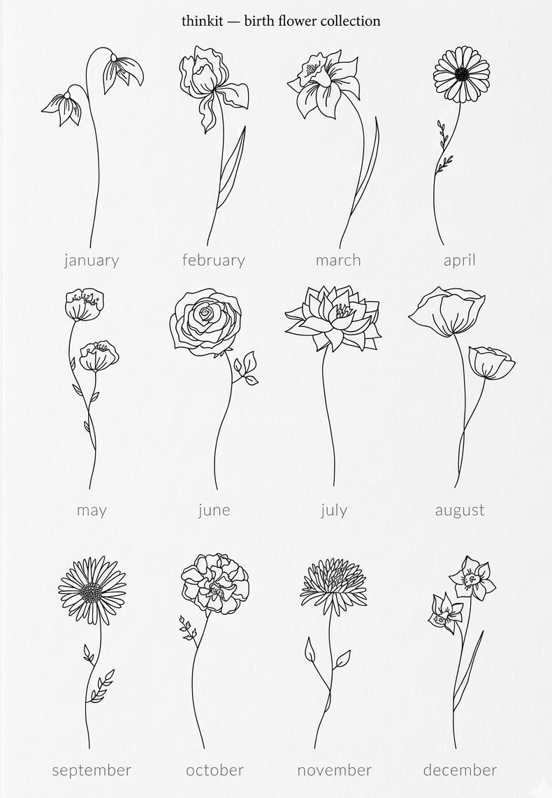 Birthflowers collection