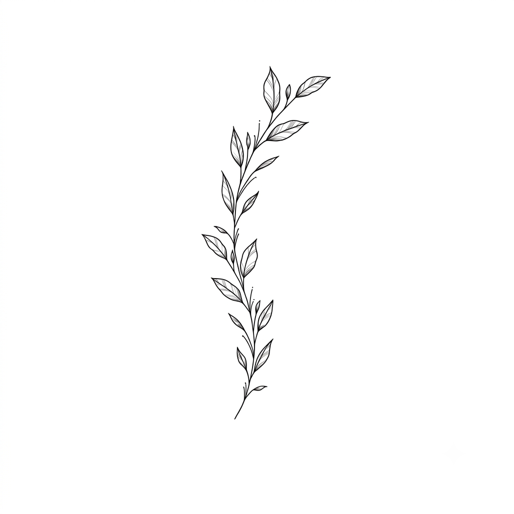 Flower string tattoo